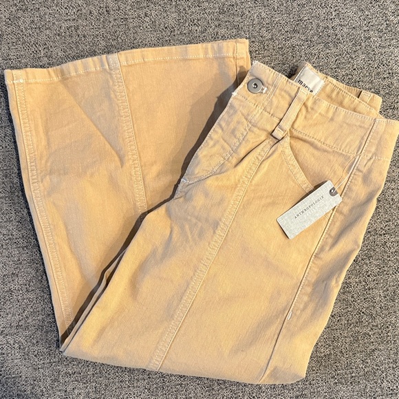 Delaney Crop Clean-seamed High-rise Wide Leg Jeans - Picture 4 of 6